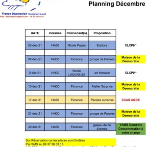 Planning de décembre 2021 Image 1